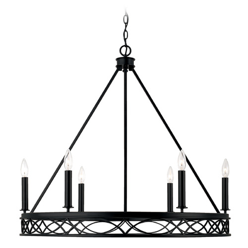 Capital Lighting Avery 6-Light Chandelier in Matte Black by Capital Lighting 445761MB