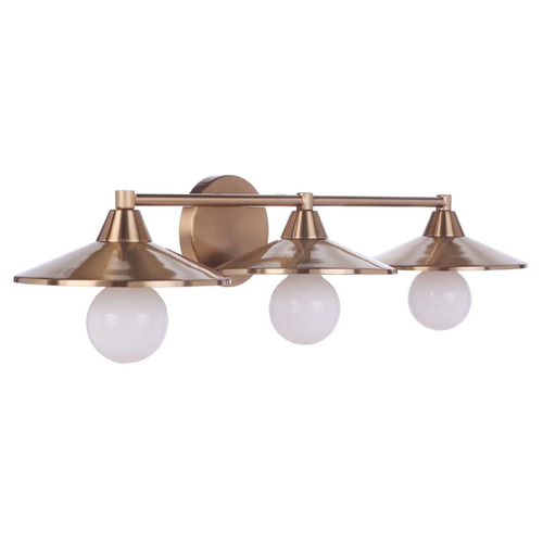 Craftmade Lighting Isaac Satin Brass Bathroom Light by Craftmade Lighting 12529SB3