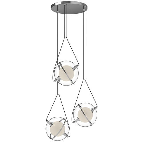 Aries Chrome LED Multi-Light Pendant by Kuzco Lighting