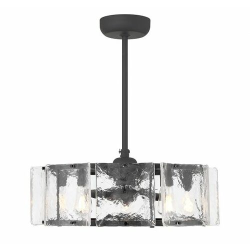 Genry 5-Light LED Chandelier Fan in Matte Black by Savoy House