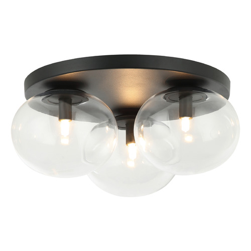 Matteo Lighting Matteo Lighting Bulbus Matte Black LED Flushmount Light X38103MB