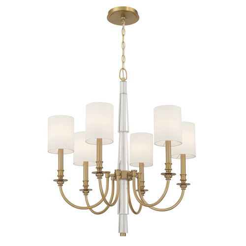 Lloyd 6-Light Chandelier in Aged Brass by Crystorama Lighting