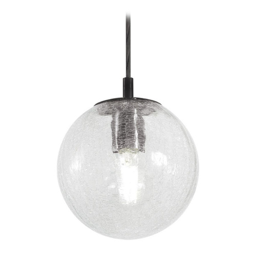 Afx Lighting Palla Black Mini-Pendant Light with Globe Shade