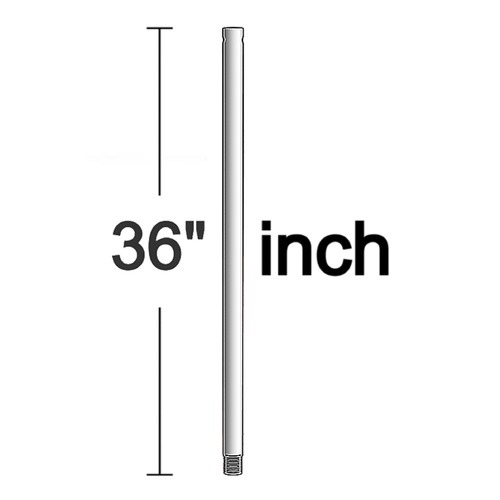 36-Inch Downrod in Matte Black by Visual Comfort & Co Fan Collection