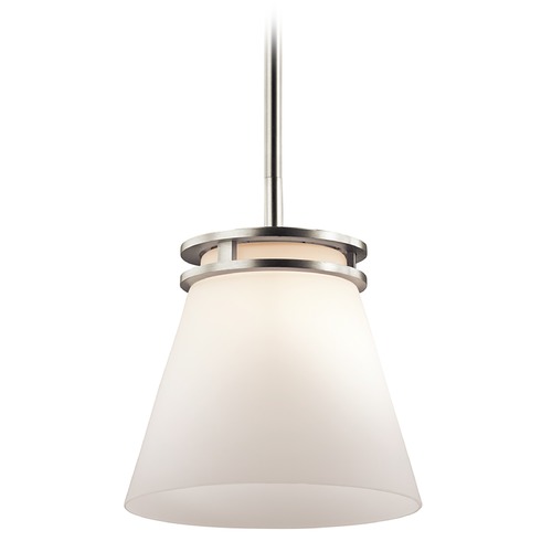 Kichler Lighting Hendrik 8-Inch Wide Brushed Nickel Pendant by Kichler Lighting 1687NI