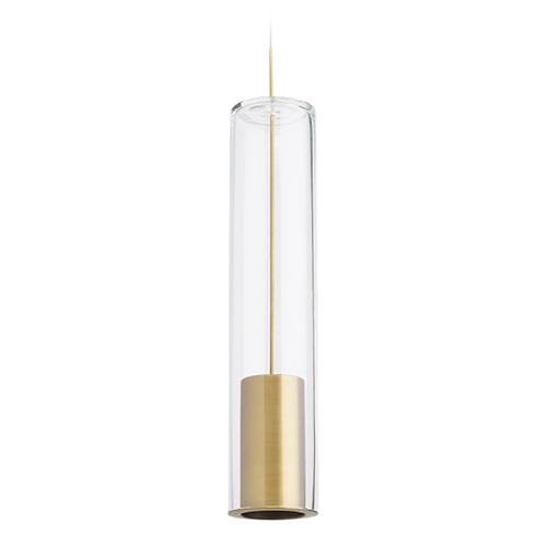 Captra LED MonoRail Pendant in Aged Brass by Visual Comfort Modern