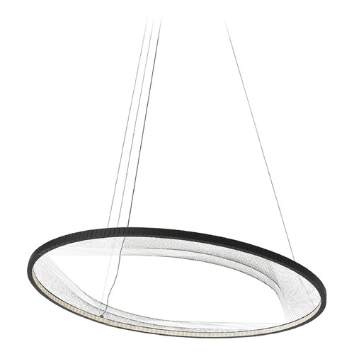 Interlace 45 LED Pendant in Black by Visual Comfort Modern