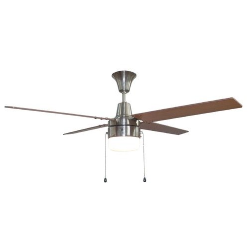 Craftmade Lighting 48-Inch Brushed Nickel Ceiling Fan with LED Light 3000K by Craftmade Lighting CON48BNK4C1