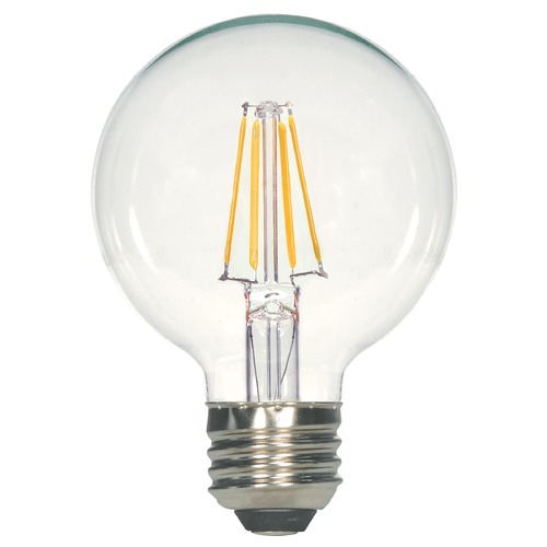 4.5W G25 LED Clear Medium Base 4000K 450 Lumens 120V Dimmable by Satco Lighting