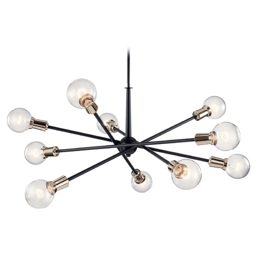 Armstrong 10-Light Black Chandelier by Kichler Lighting