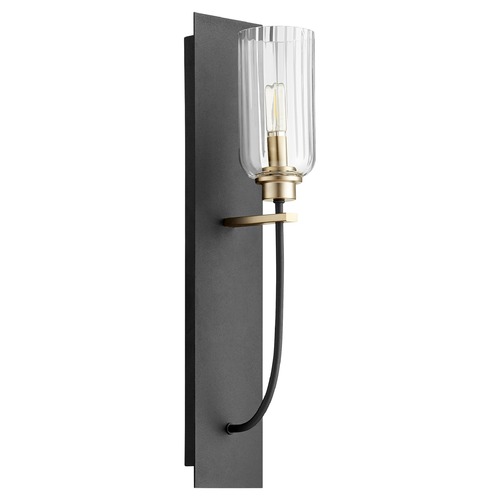 Espy Noir & Aged Brass Sconce by Quorum Lighting
