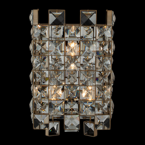 Allegri Crystal Piazze Brushed Champagne Gold Sconce