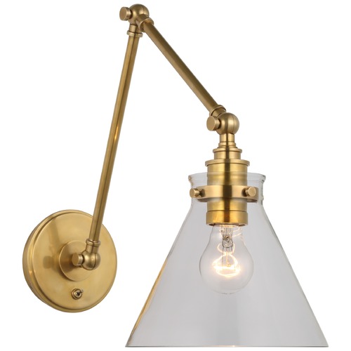 Chapman & Myers Parkington Wall Light in Brass by Visual Comfort Signature