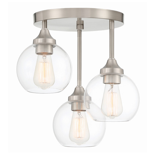 Glenda Brushed Polished Nickel Semi-Flush Mount by Craftmade Lighting