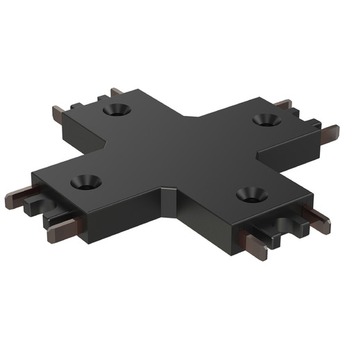 Continuum 4-Way X Connector in Black by ET2 Lighting