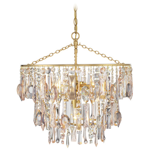 Crystorama Lighting Elsa Antique Gold Crystal Chandelier