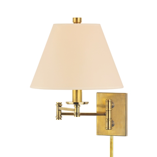 Hudson Valley Lighting Claremont Swing Arm Lamp in Aged Brass by Hudson Valley Lighting 7721-AGB-WS