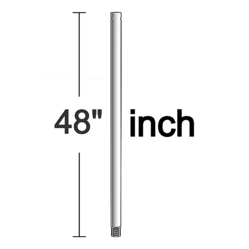 48-Inch Downrod in Matte Black by Visual Comfort & Co Fan Collection