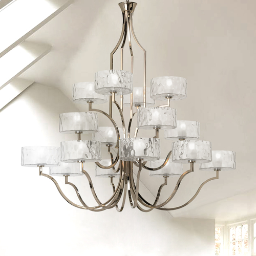 Progress Lighting Caress Chandelier in Polished Nickel by Progress Lighting P4685-104WB