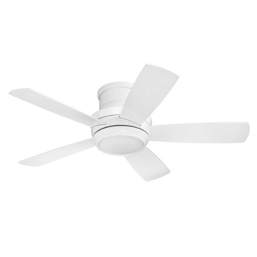Tempo 44-Inch Hugger Brushed Polished Nickel LED Fan by Craftmade Lighting