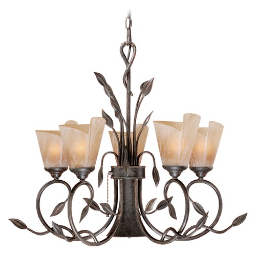 Vaxcel Lighting Capri Black Walnut Chandelier by Vaxcel Lighting CP-CHB006BW