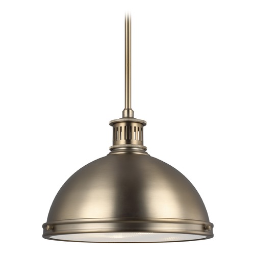 Generation Lighting Pratt Street Metal Satin Bronze Pendant Light with Bowl / Dome Shade 65086-848