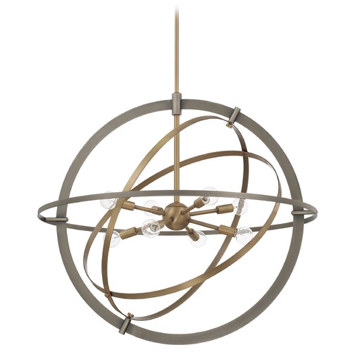Capital Lighting Vaughn 30.50-Inch Orb Pendant in Aged Metal by Capital Lighting 325681AM