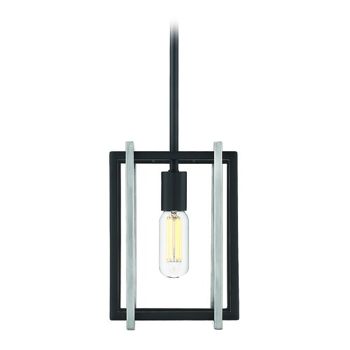 Golden Lighting Tribeca Black Mini Pendant by Golden Lighting 6070-M1LBLK-PW