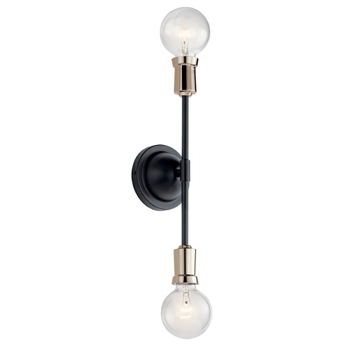 Armstrong 2-Light Black Sconce by Kichler Lighting