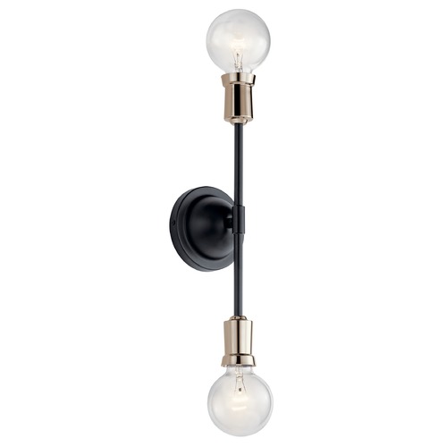 Kichler Lighting Armstrong 2-Light Black Sconce by Kichler Lighting 43195BK