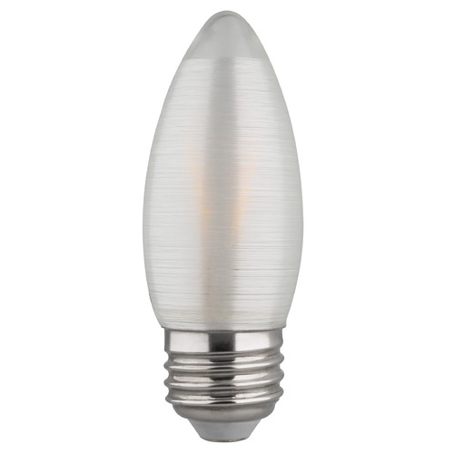 2W C11 LED Satin Spun Clear Medium Base 2700K 120 Lumens 120V Dimmable by Satco Lighting