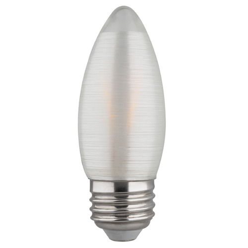 Satco Lighting 2W C11 LED Satin Spun Clear Medium Base 2700K 120 Lumens 120V Dimmable by Satco Lighting S22703