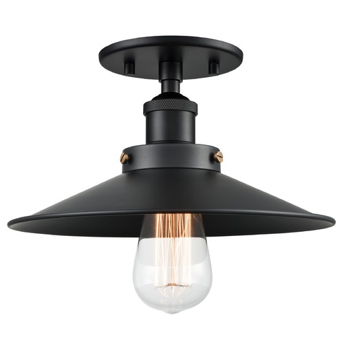 Matteo Lighting Bulstrodes Workshop Black Semi-Flush Mount by Matteo Lighting X46111BKBK