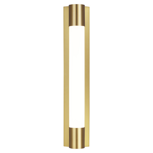 Visual Comfort Studio Collection Chapman & Myers Loring Burnished Brass LED Vertical Bathroom Light