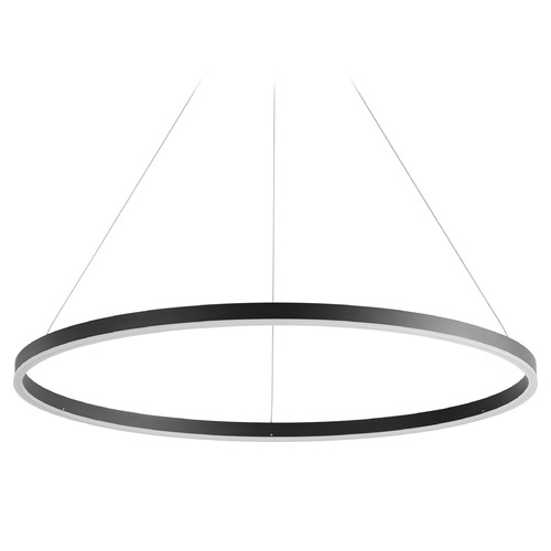 Circulo 32-Inch LED Ring Pendant in Black by Oxygen Lighting