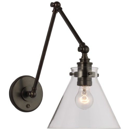 Visual Comfort Signature Collection Chapman & Myers Parkington Wall Light in Bronze by Visual Comfort Signature CHD2526BZCG