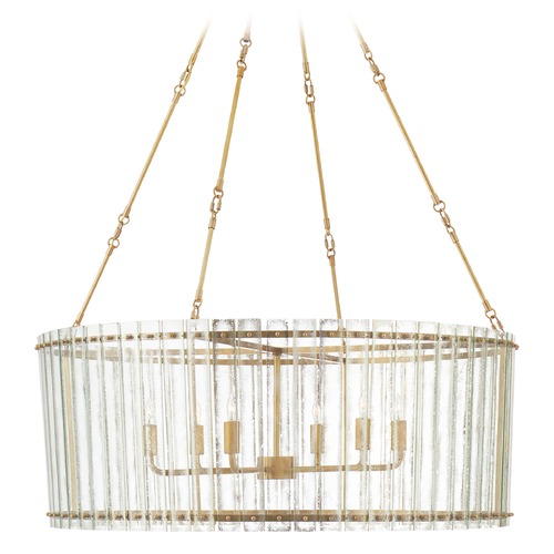 Visual Comfort Signature Collection Carrier & Company Cadence Large Chandelier in Brass by Visual Comfort Signature S5670HABAM