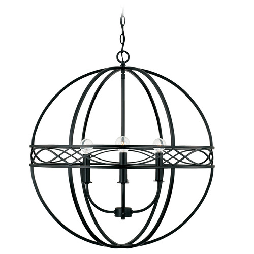 Capital Lighting Avery Orb Pendant in Matte Black by Capital Lighting 345742MB