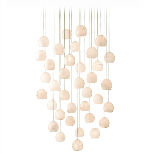 Currey and Company Lighting Currey and Company Lazio Silver Multi-Light Pendant with Bowl / Dome Shade 9000-0901