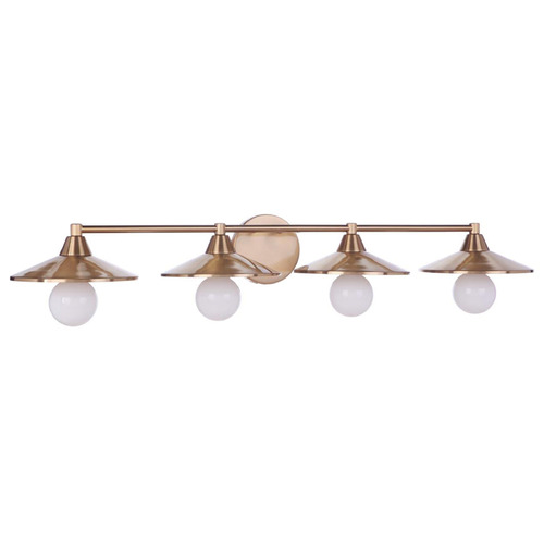 Craftmade Lighting Isaac Satin Brass Bathroom Light by Craftmade Lighting 12537SB4