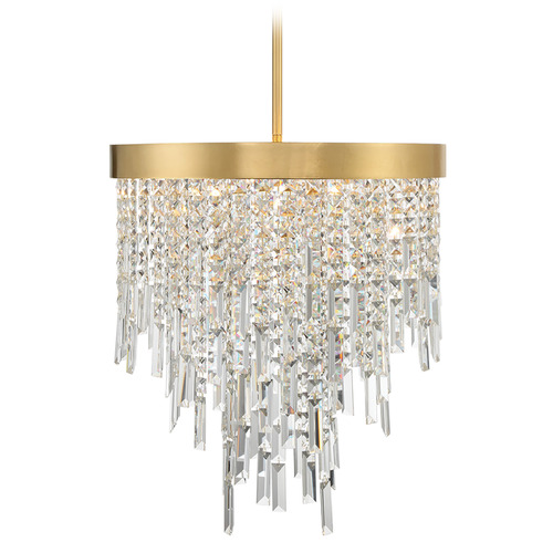 Crystorama Lighting Winfield Antique Gold Crystal Chandelier