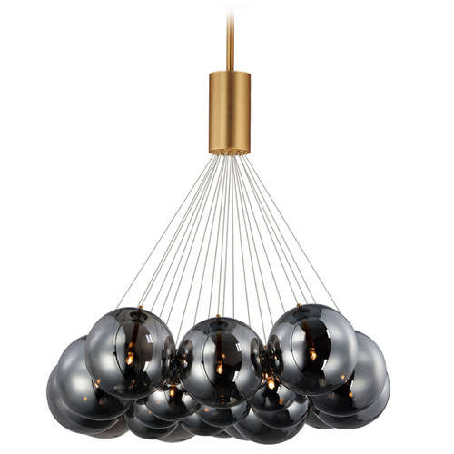 ET2 Lighting Et2 Burst Gold LED Multi-Light Pendant with Globe Shade E25088-142GLD