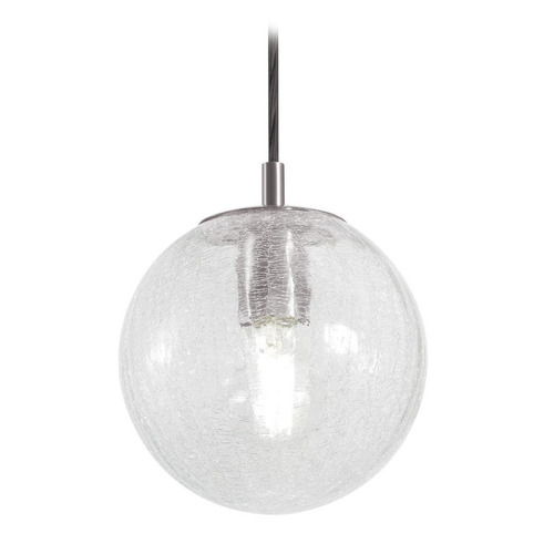 Afx Lighting Palla Satin Nickel Mini-Pendant Light with Globe Shade