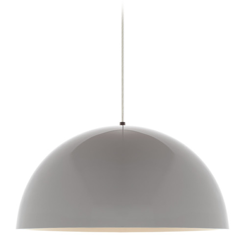 Visual Comfort Modern Collection Powell Street 24-Inch Pendant in Black & Gloss White by Visual Comfort Modern 700TDPSP24WWB