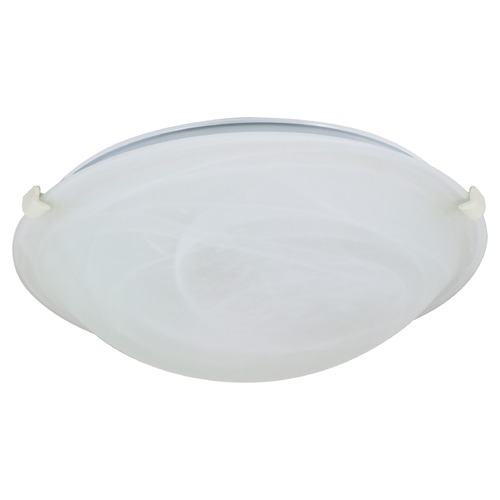 Nuvo Lighting 12 in. 1 Light Textured White Flushmount with Alabaster Glass 60W 60/276