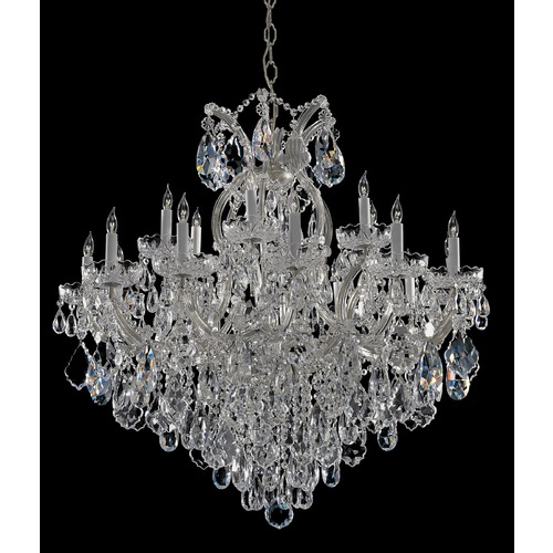 Maria Theresa 2-Tier 19-Light Crystal Chandelier in Polished Chrome