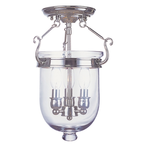 Livex Lighting Livex Lighting Jefferson Polished Nickel Semi-Flushmount Light 5061-35
