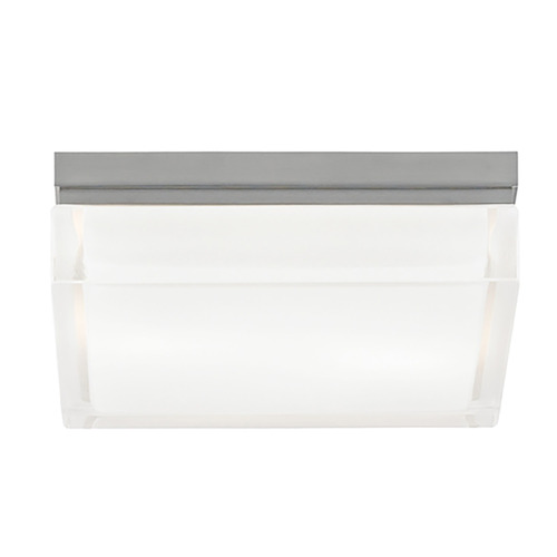 Visual Comfort Modern Collection Sean Lavin Boxie Large 3000K LED Flush Mount in Nickel by Visual Comfort Modern 700BXLS-LED3