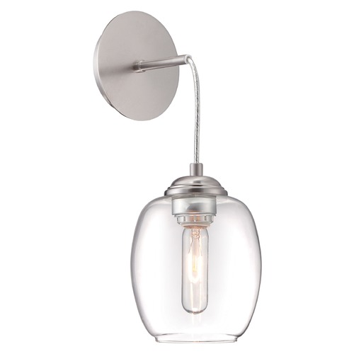 Bubble Convertible Wall Sconce in Brushed Nickel by George Kovacs