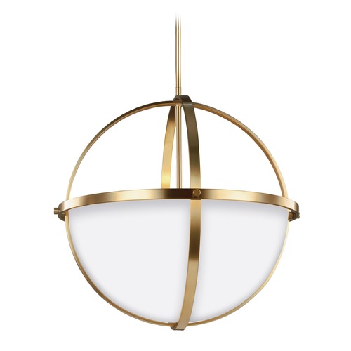 Generation Lighting Alturas 19-Inch 3-Light Pendant in Satin Brass by Generation Lighting 6624603-848